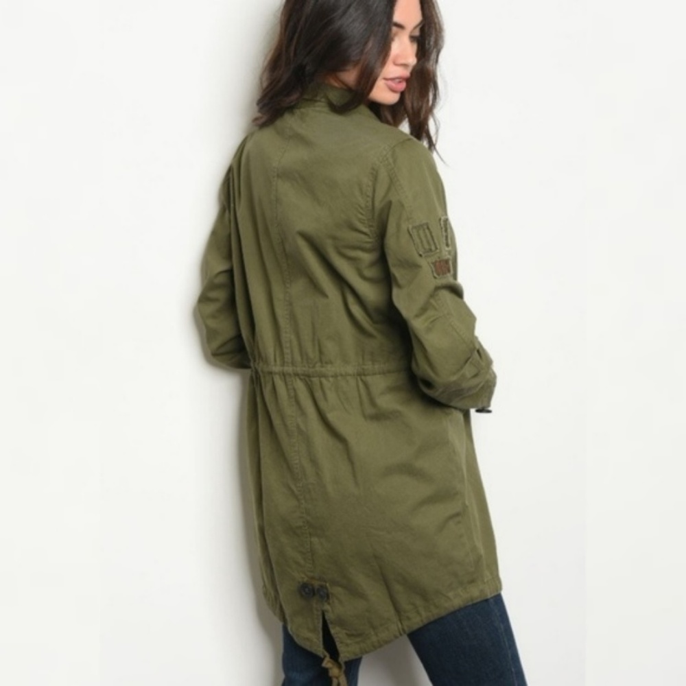 2/$20 SALE -Patch Detail Army Utility Jacket - Picture 4 of 5